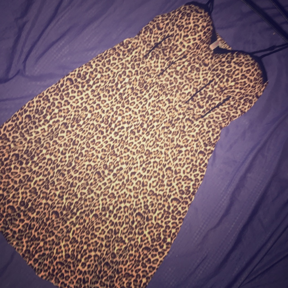 cheetah print spaghetti strap dress